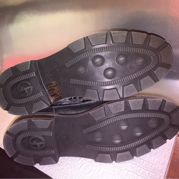 Giorgio Armani Velvet Lace-up Boots Size 39 dark grey velvet - Picture 6 of 12